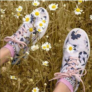 Gudrun Sjoden Floral Sneakers - Pink and Blue